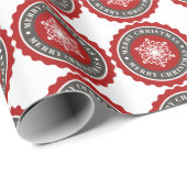メリークリスマスホリデースノーフレーク ラッピングペーパー (ロールコーナー)