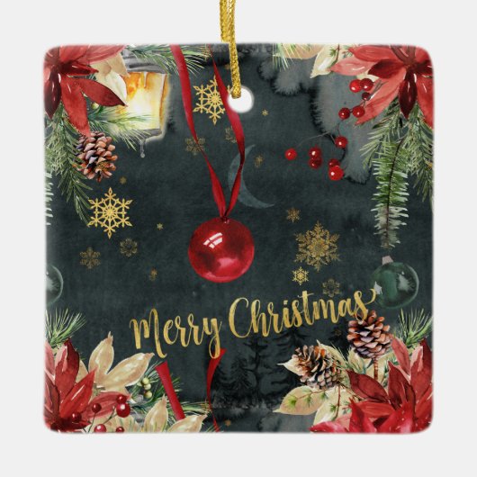 メリークリスマスホリデースプレンダー セラミックオーナメント (正面)
