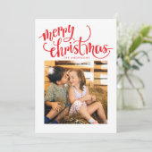 メリークリスマスホリデースワールフォトカード シーズンカード (スタンド正面)