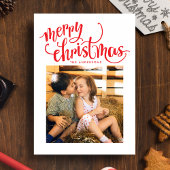 メリークリスマスホリデースワールフォトカード シーズンカード