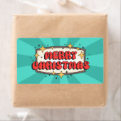 メリークリスマスホリデーズカートルレトロ文字 ラベル (インサイチュ)