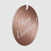 メリークリスマスホリデーズバラ金ゴールドシックなデシグ オーナメント (正面)