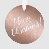 メリークリスマスホリデーズバラ金ゴールドシックなデシグ オーナメント (正面)