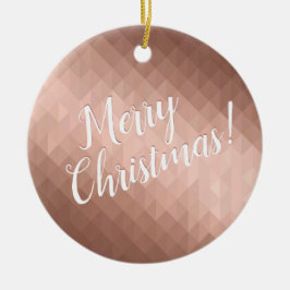 メリークリスマスホリデーズバラ金ゴールドシックデザイン セラミックオーナメント