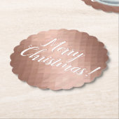 メリークリスマスホリデーズバラ金ゴールドシックデザイン ペーパーコースター (アングル)