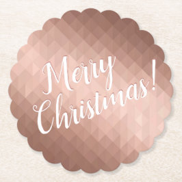 メリークリスマスホリデーズバラ金ゴールドシックデザイン ペーパーコースター