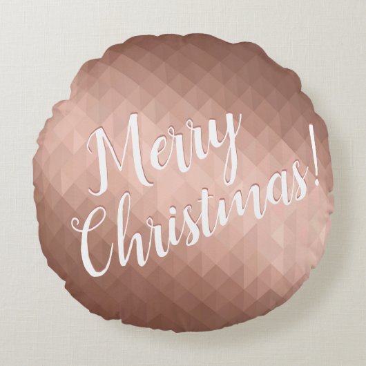 メリークリスマスホリデーズバラ金ゴールドシック季節 ラウンドクッション (正面)