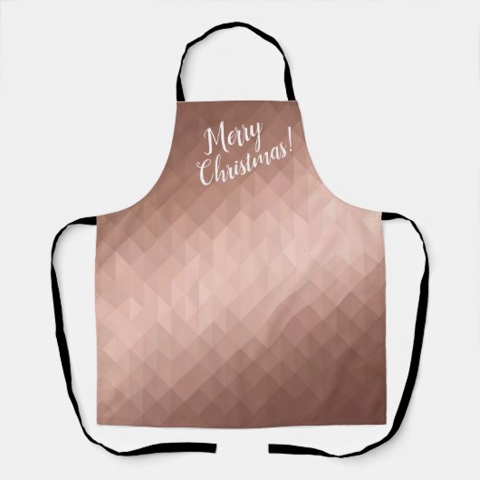 メリークリスマスホリデーズバラ金ゴールドメタリック エプロン (正面)