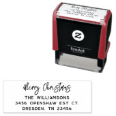 メリークリスマスホリデーズファミリー差出人住所 セルフインキングスタンプ (インサイチュ)