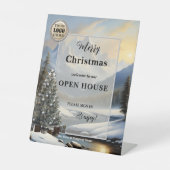 メリークリスマスホリデーズロゴオープンハウス 台座サイン (正面)