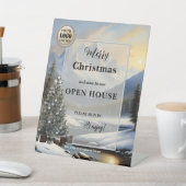 メリークリスマスホリデーズロゴオープンハウス 台座サイン (インサイチュ)