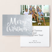 メリークリスマスホリデータイポグラフィ写真 箔カード (ディスプレー)