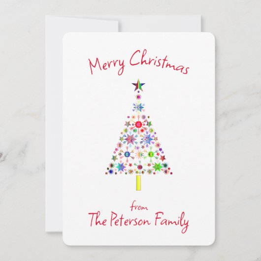 メリークリスマスホリデーツリーアートカード シーズンカード (正面)