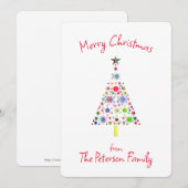 メリークリスマスホリデーツリーアートカード シーズンカード (正面/裏面)