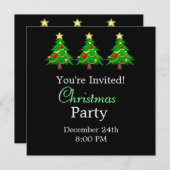 メリークリスマスホリデーツリー招待状 招待状 (正面/裏面)