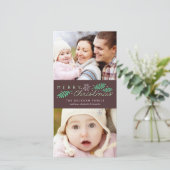 メリークリスマスホリデーツーフォトカード シーズンカード (スタンド正面)