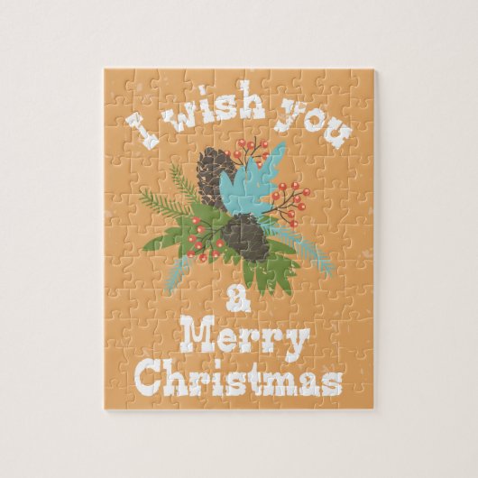 メリークリスマスホリデーデコール ジグソーパズル (縦)