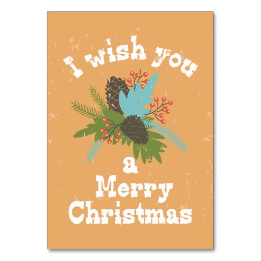 メリークリスマスホリデーデコール テーブルナンバー (正面)