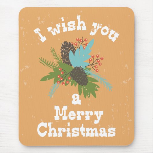 メリークリスマスホリデーデコール マウスパッド (正面)