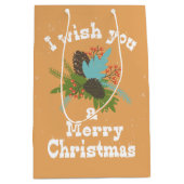 メリークリスマスホリデーデコール ミディアムペーパーバッグ (正面)