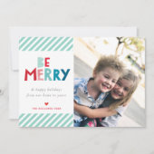 メリークリスマスホリデートレンディーおもしろい型 シーズンカード (正面)