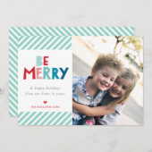 メリークリスマスホリデートレンディーおもしろい型 シーズンカード (正面/裏面)