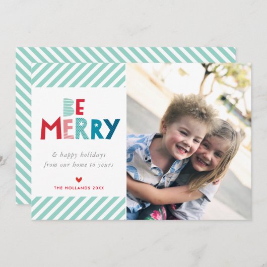 メリークリスマスホリデートレンディーおもしろい型 シーズンカード (正面/裏面)