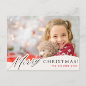 メリークリスマスホリデーハガキカスタムと写真付き シーズンポストカード (正面)