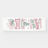 メリークリスマスホリデーハグズとミストレトーキス 横断幕 (横)