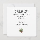 メリークリスマスホリデーパインコーン シーズンカード (裏面)