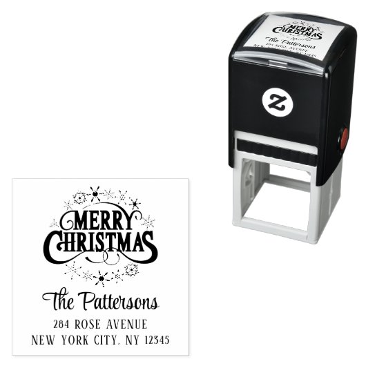 メリークリスマスホリデーパーソナル差出人住所 セルフインキングスタンプ (インサイチュ)