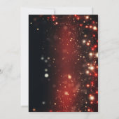 メリークリスマスホリデーパーティレッド金ゴールドバウブル 招待状 (裏面)