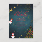 メリークリスマスホリデーパーティーゲスト詳細 エンクロージャーカード (正面)