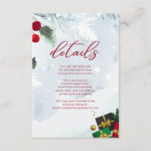 メリークリスマスホリデーパーティーゲスト詳細 エンクロージャーカード (正面)