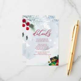 メリークリスマスホリデーパーティーゲスト詳細 エンクロージャーカード