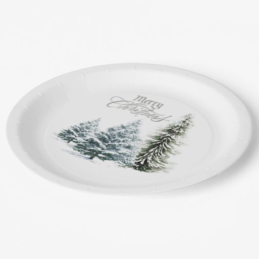 メリークリスマスホリデーパーティー紙プレート ペーパープレート (アングル)