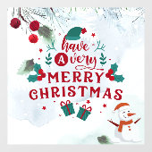 メリークリスマスホリデーパーティー ウィンドウサイン (シート)