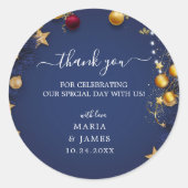 メリークリスマスホリデーパーティー ラウンドシール (正面)