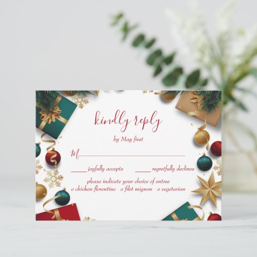 メリークリスマスホリデーパーティー 出欠カード (スタンド正面)