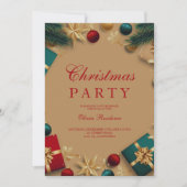 メリークリスマスホリデーパーティー 招待状 (正面)