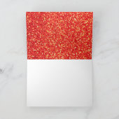 メリークリスマスホリデーピーコックアンドレッドグリッター シーズンカード (内部)