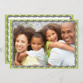 メリークリスマスホリデーファミリーフォトカード シーズンカード (正面/裏面)