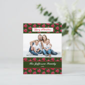 メリークリスマスホリデーファミリーフォトパーソナライズ シーズンポストカード (スタンド正面)