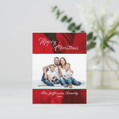 メリークリスマスホリデーファミリーフォトパーソナライズ ポストカード (スタンド正面)