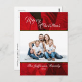 メリークリスマスホリデーファミリーフォトパーソナライズ ポストカード (正面/裏面)