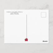 メリークリスマスホリデーファミリーフォトパーソナライズ ポストカード (裏面)