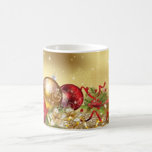 メリークリスマスホリデーフェスティバル陽気すてきなマグカップ コーヒーマグカップ (中央)