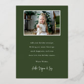 メリークリスマスホリデーフォイルカード 箔招待状 (裏面)