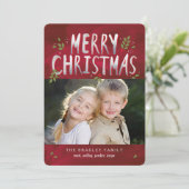 メリークリスマスホリデーフォトカード シーズンカード (スタンド正面)