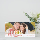 メリークリスマスホリデーフォトカード シーズンカード (スタンド正面)